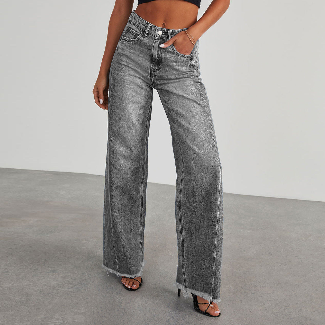 Weit geschnittene Damen-Jeans