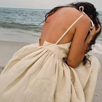 Sommerkleid Damen Rückenfrei