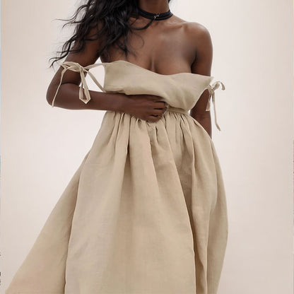 Sommerkleid Damen Rückenfrei