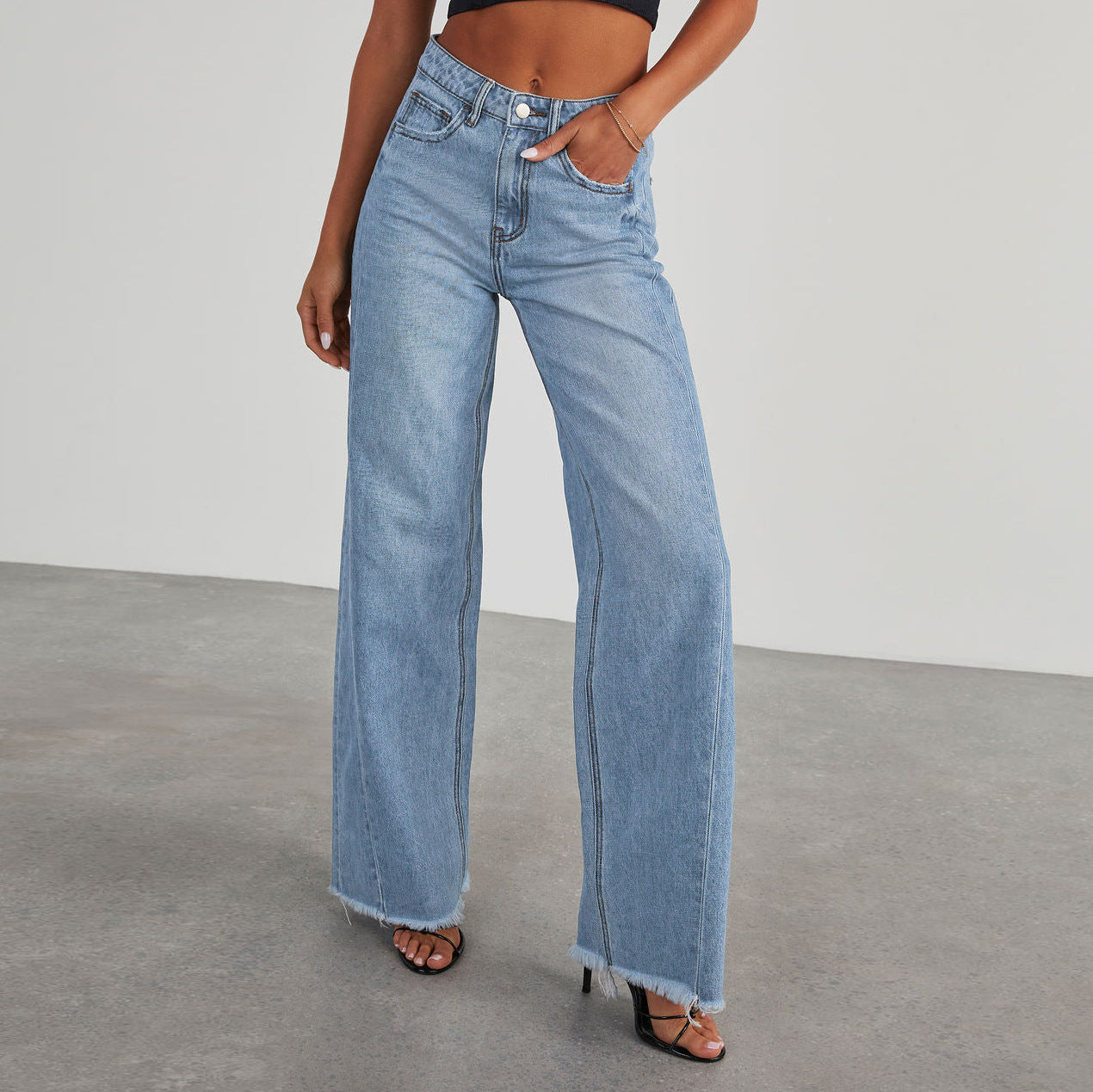 Weit geschnittene Damen-Jeans